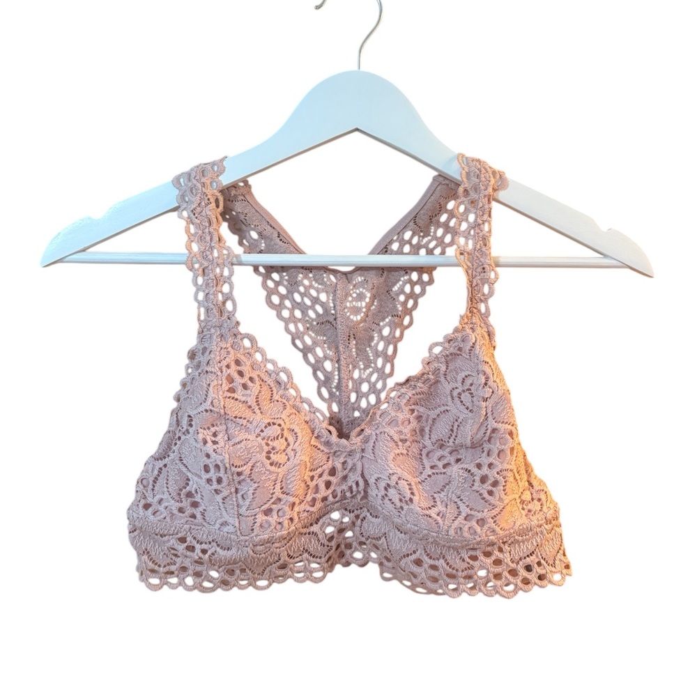 Aerie Size Medium Pink Lace Bralette